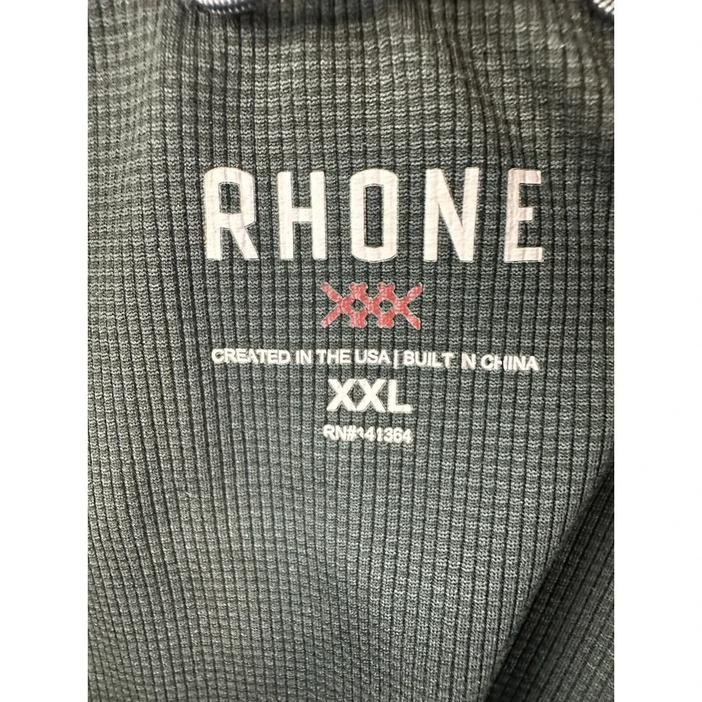 Rhone Sequoia Sweater Mens 2XL Black L/S Lightweight 1/4 Zip Pullover Activewear